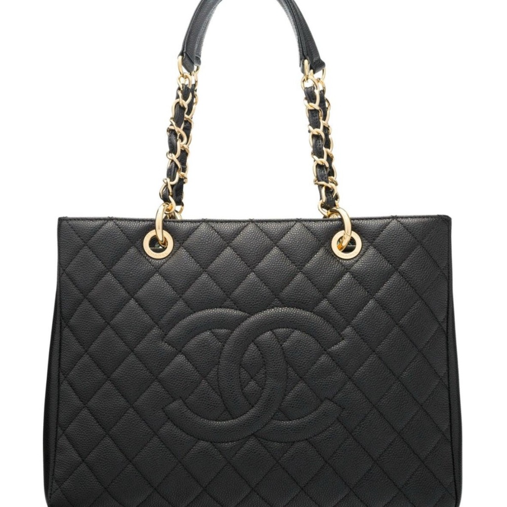 Chanel Black Quilted Leather Tote Bag